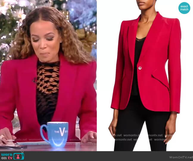 Alexander McQueen Classic Single-Breasted Suiting Blazer worn by Sunny Hostin on The View