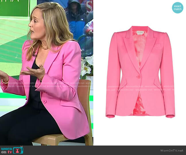Alexander McQueen Single-Breasted Blazer worn by Samantha Bee on Today