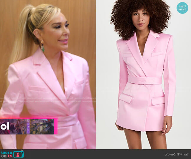 Alexander Wang Belted Double Breasted Blazer Dress worn by Marysol Patton (Marysol Patton) on The Real Housewives of Miami