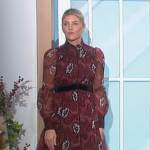 Amanda’s red floral print mini dress on The Talk