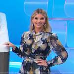 Amber’s blue floral dress on The Price is Right