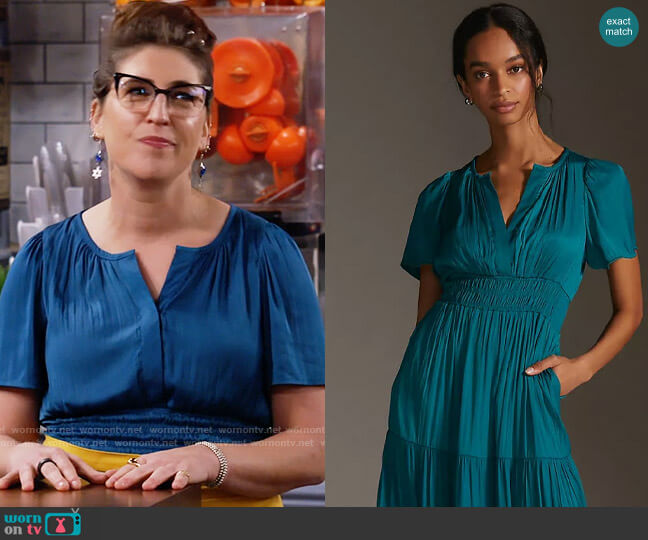Anthropologie The Somerset Maxi Dress worn by Kat Silver (Mayim Bialik) on Call Me Kat