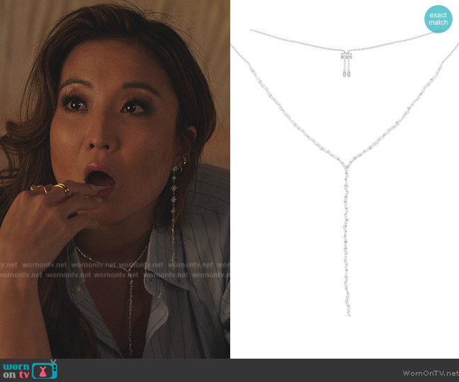Festival Y-Drop Adjustable Necklace worn by Mindy Chen (Ashley Park) on Emily in Paris