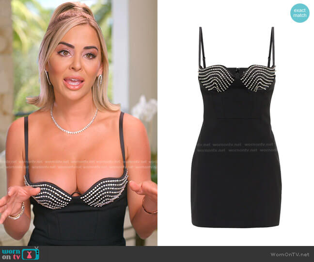 Area Crystal-Embellished Minidress worn by Nicole Martin (Nicole Martin) on The Real Housewives of Miami