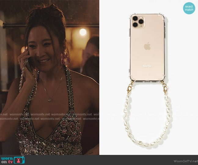 Atelje Phone Case with Cloudy worn by Mindy Chen (Ashley Park) on Emily in Paris