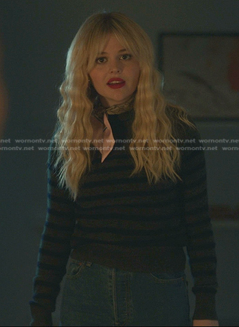 Audrey’s grey striped sweater on Gossip Girl