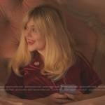 Audrey’s red pajamas with pink piping on Gossip Girl