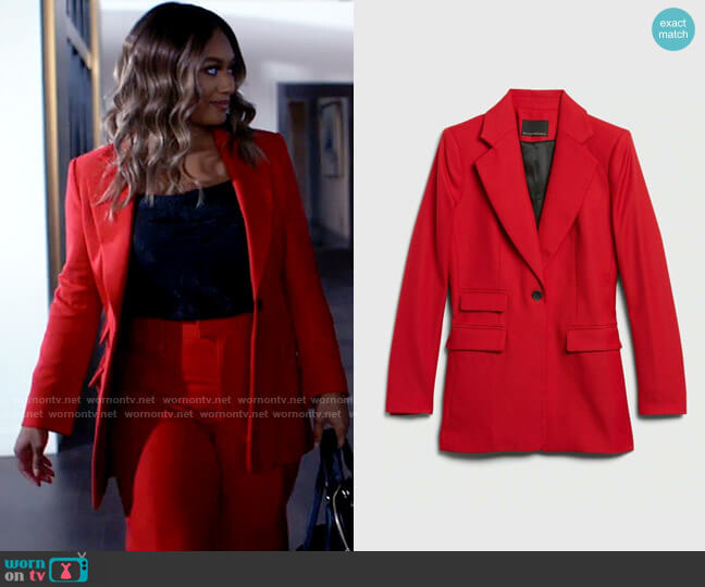 Banana Republic Lido Wool Blazer worn by Fatima (Crystal Hayslett) on Tyler Perrys Sistas