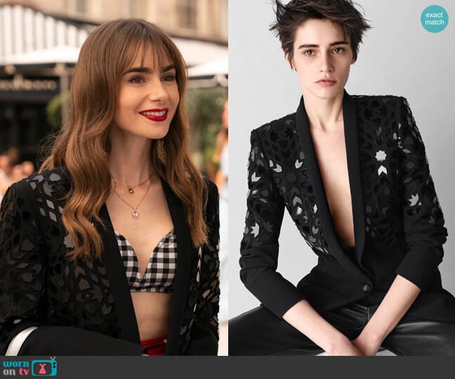 Barbara Bui Pre Fall 2017 Collection worn by Emily Cooper (Lily Collins) on Emily in Paris