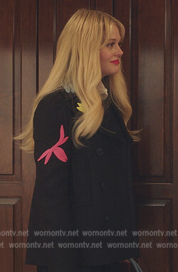 Audrey’s floral embroidered coat on Gossip Girl