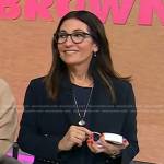 Bobbie Brown’s navy blazer with silver buttons on Today