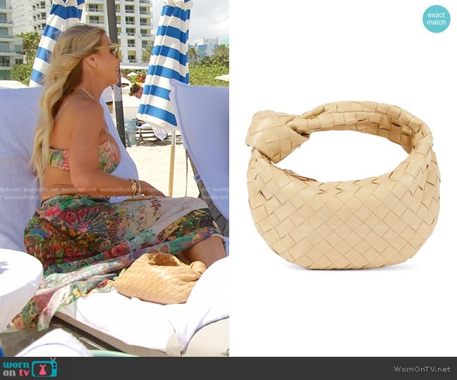Bottega Veneta Mini Jodie Leather Hobo Bag worn by Alexia Echevarria (Alexia Echevarria) on The Real Housewives of Miami