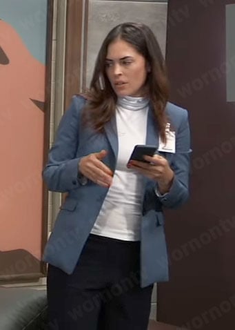 Britt’s blue blazer on General Hospital