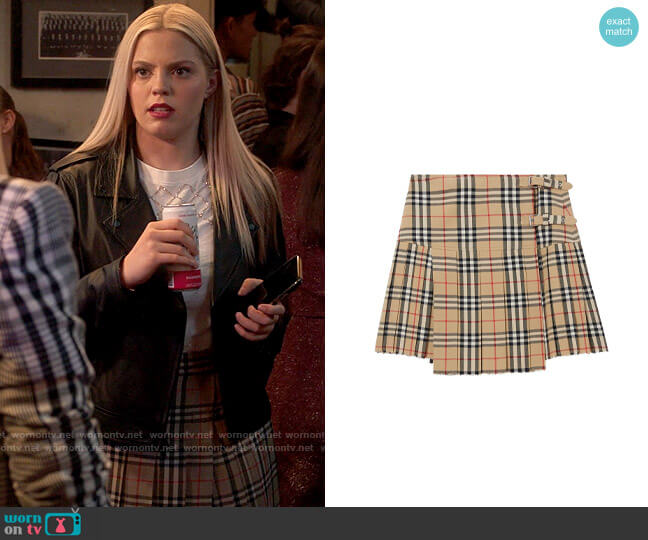 Burberry Check Kilt worn by Leighton Murray (Reneé Rapp) on The Sex Lives of College Girls