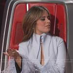 Camila’s lilac feather trim dress on The Voice