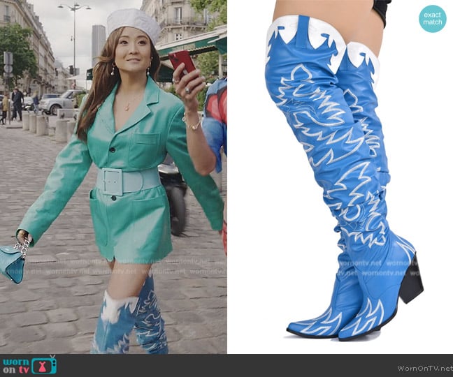 Cape Robbin Kelsey 21 worn by Mindy Chen (Ashley Park) on Emily in Paris
