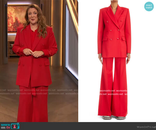 Chloe Stretch Wool Blazer worn by Drew Barrymore on The Drew Barrymore Show