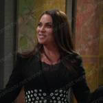 Chloe’s black embellished waist blazer on Days of our Lives