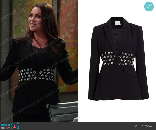 Cinq a Sept Loisa Embellished Blazer worn by Chloe Lane (Nadia Bjorlin) on Days of our Lives