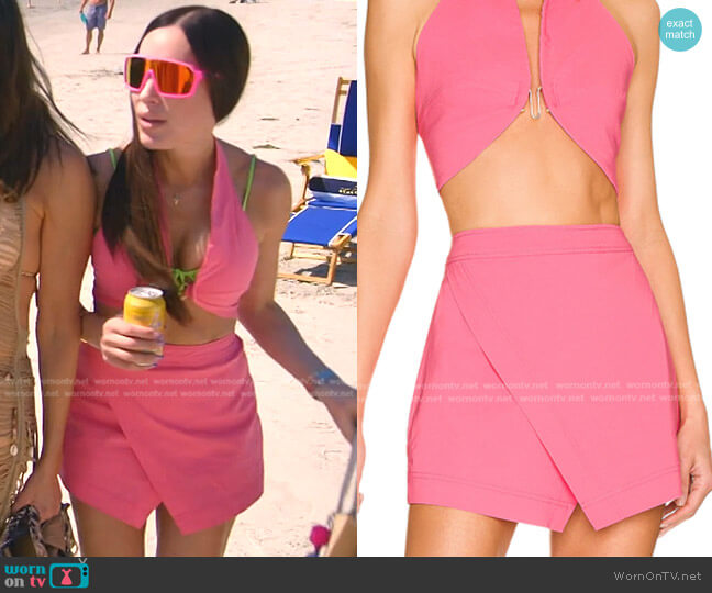 Cult Gaia Alma Short worn by Angie Katsanevas on The Real Housewives of Salt Lake City