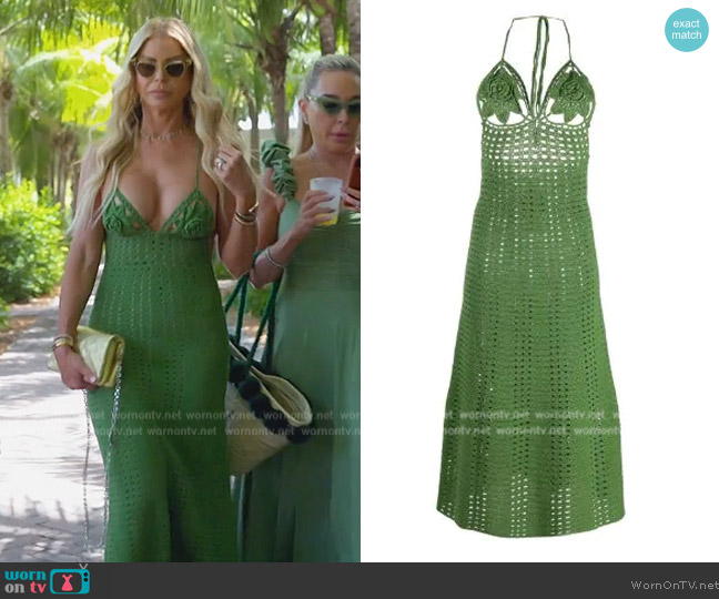 Cult Gaia Crochet Tie-fastening Dress worn by Alexia Echevarria (Alexia Echevarria) on The Real Housewives of Miami