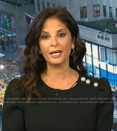 Darlene Rodriguez’s black dress with pearl buttons on Today