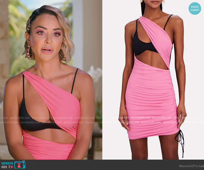David Koma Ruched Mini Dress worn by Nicole Martin (Nicole Martin) on The Real Housewives of Miami