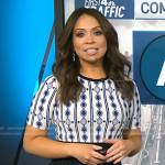 Adelle’s white and blue printed knit dress on Today