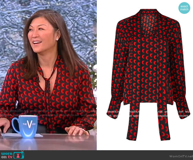 Diane von Furstenberg Esperanza Blouse worn by Juju Chang on The View
