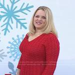 Dr. Carol Ash’s red cable knit dress on Today