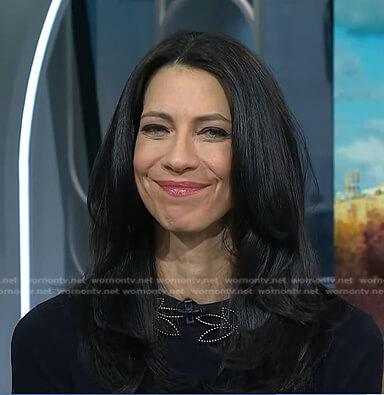 Dr. Natalie Azar’s black embellished sweater on Today