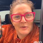Drew’s orange quilted jacket on The Drew Barrymore Show