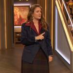 Drew’s plaid skirt on The Drew Barrymore Show