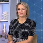 Dylan’s black striped knit dress on Today