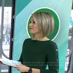 Dylan’s green button embellished sleeve dress on Today