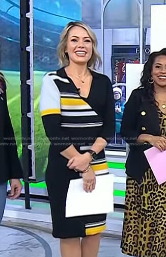 Dylan’s striped knit wrap dress on Today