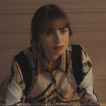 Emily’s belt print jacket on Emily in Paris