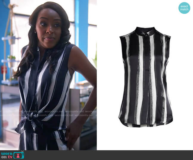 Equipment Therese Top worn by Karen Mott (Ebony Obsidian) on Tyler Perrys Sistas