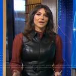 Erielle’s black sleeveless leather dress on Good Morning America