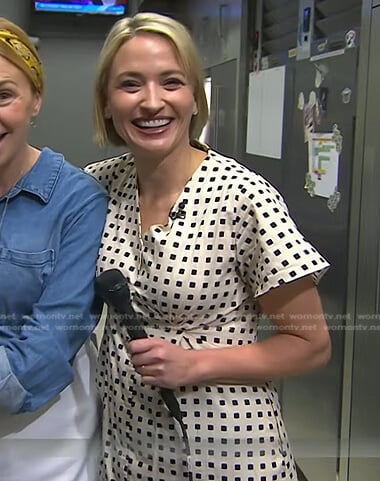 Erin French’s white printed dress on Today
