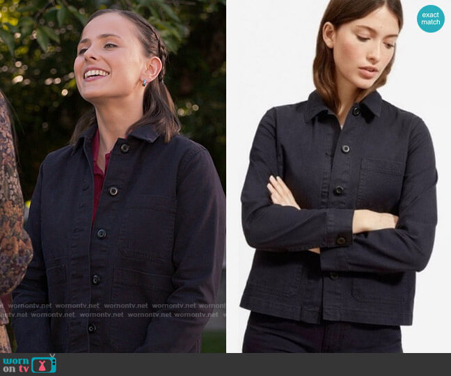 Everlane Chore Jacket worn by Kimberly Finkle (Pauline Chalamet) on The Sex Lives of College Girls