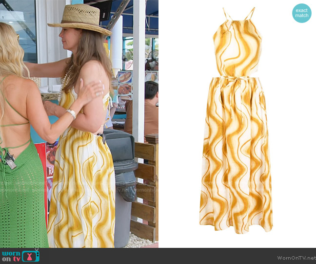 Faithfull The Brand La Piedra Maxi Dress worn by Julia Lemigova (Julia Lemigova) on The Real Housewives of Miami