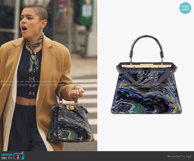 Fendi Marbled Fabric Bag worn by Julien Calloway (Jordan Alexander) on Gossip Girl