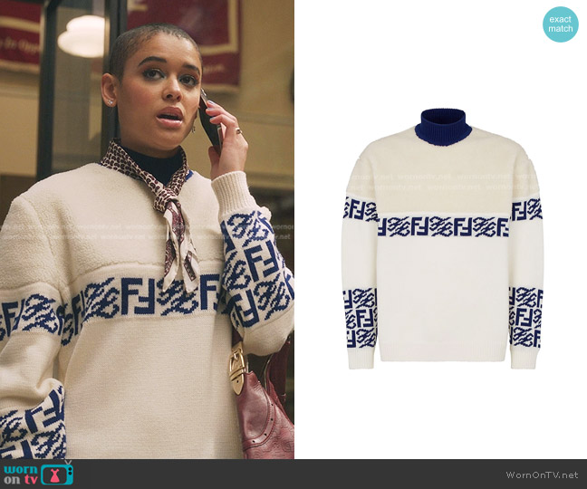 Fendi Collo Alto Teddy Sweatshirt worn by Julien Calloway (Jordan Alexander) on Gossip Girl
