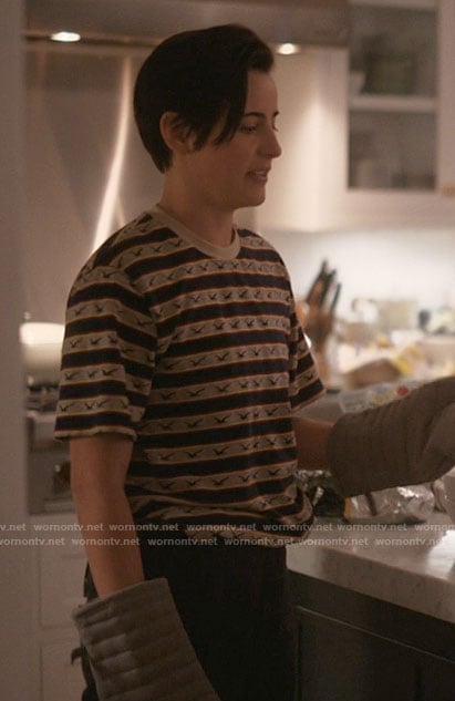 Finley’s striped t-shirt on The L Word Generation Q
