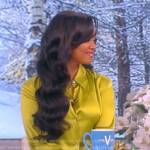 H.E.R.’s lime satin blouse on The View