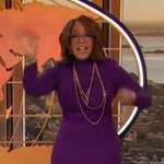 Gayle King’s purple dress on The Drew Barrymore Show