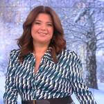 Ana’s geometric print jumpsuit on The View