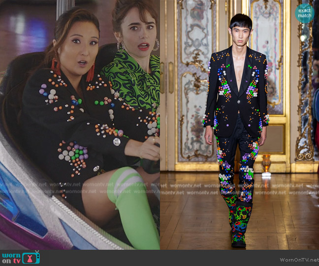 Germanier 2022 Fall Winter Collection worn by Mindy Chen (Ashley Park) on Emily in Paris