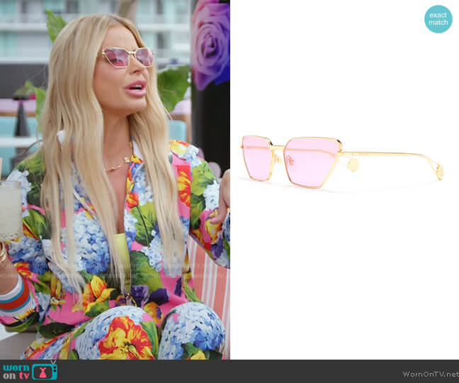 Gucci 63mm Cat Eye Sunglasses worn by Alexia Echevarria (Alexia Echevarria) on The Real Housewives of Miami